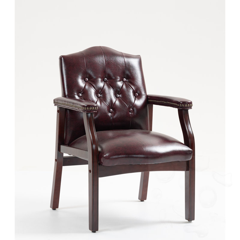 Chaises de bureau capitonnées avec accoudoirs