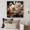 «Vintage Gold and White Botanical Herbs» sur impression sur toile