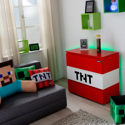 Minecraft Kommode Mit 3 Schubladen Und Beleuchtung