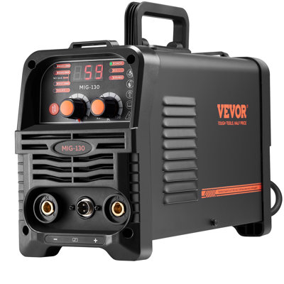 MIG Welder, 130Amp Synergic Mig Welding Machine, 3-in-1 Flux Core MIG/Stick/Lift TIG Multi-Process Welder Machine, 110V Portable Mig Welder with IGBT Inverter Technology & Digital Display Screen