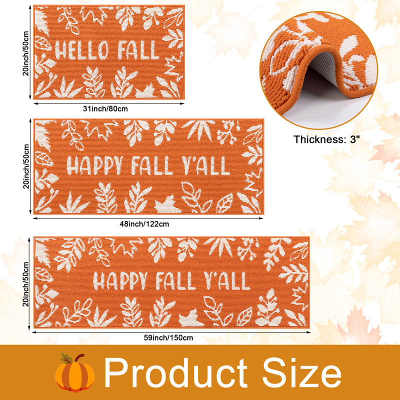 Tapis de couloir antitaches (ensemble de 3)