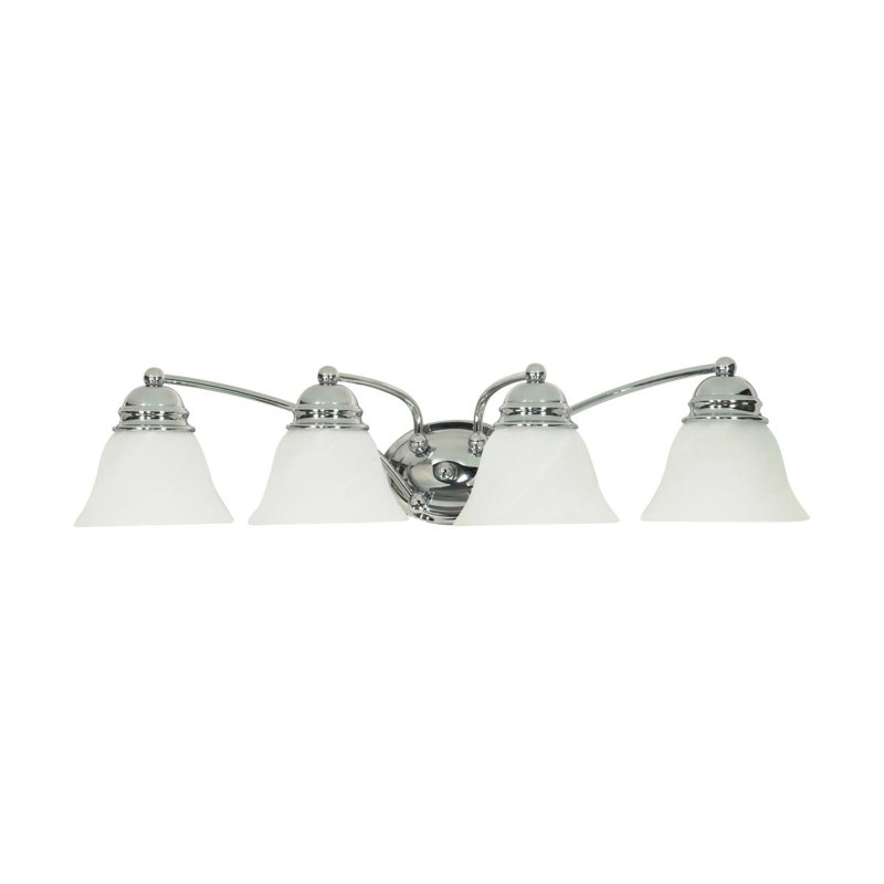 Charmaine 4 - Light Dimmable Vanity Light, Alabaster, Polished Chrome