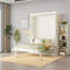 Grand lit rotatif multifonctionnel avec design en bois moderne pour le bureau à domicile