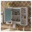 Armoire à pharmacie 42 po 3 en 1 avec porte à fermeture douce - armoire à pharmacie murale avec tablette réglable pour meuble-lavabo, armoire de rangement moderne en bois massif blanc