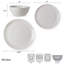 Mirabel 12-Piece Lightweight Chip-Resistant Bone China Dinnerware Set, Service for 4