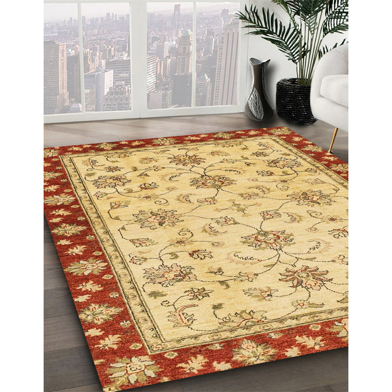 Tapis 100% abstrait 2991 lavable à la machine, Carré 4 pi