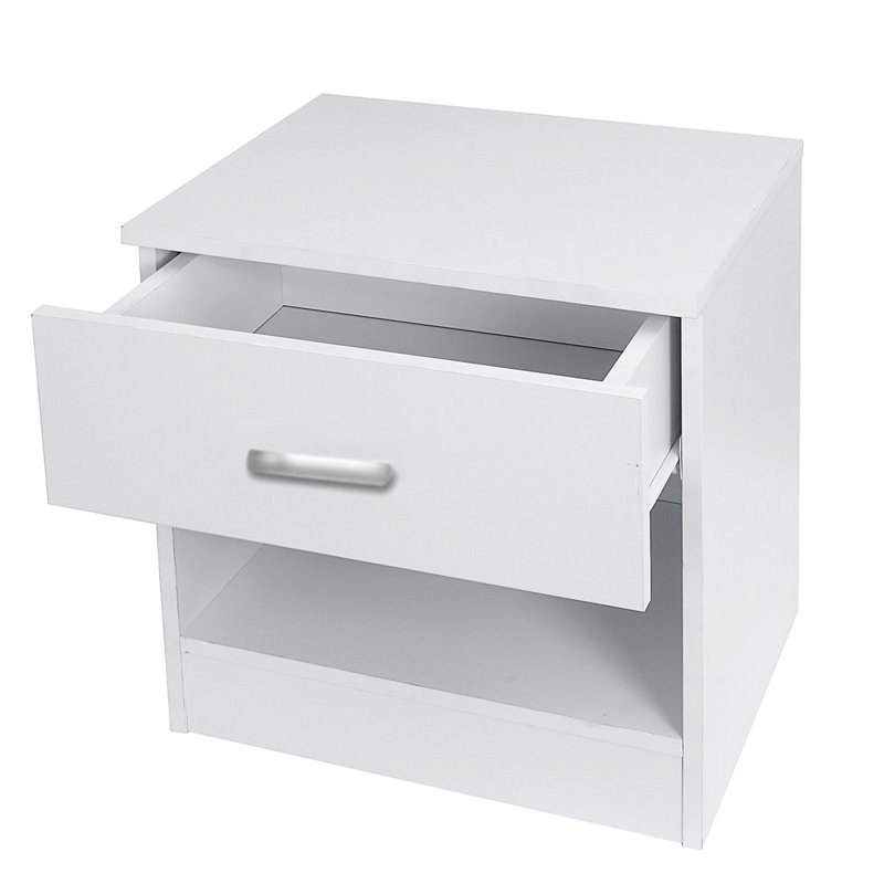44.09cm W Bedside Table, White