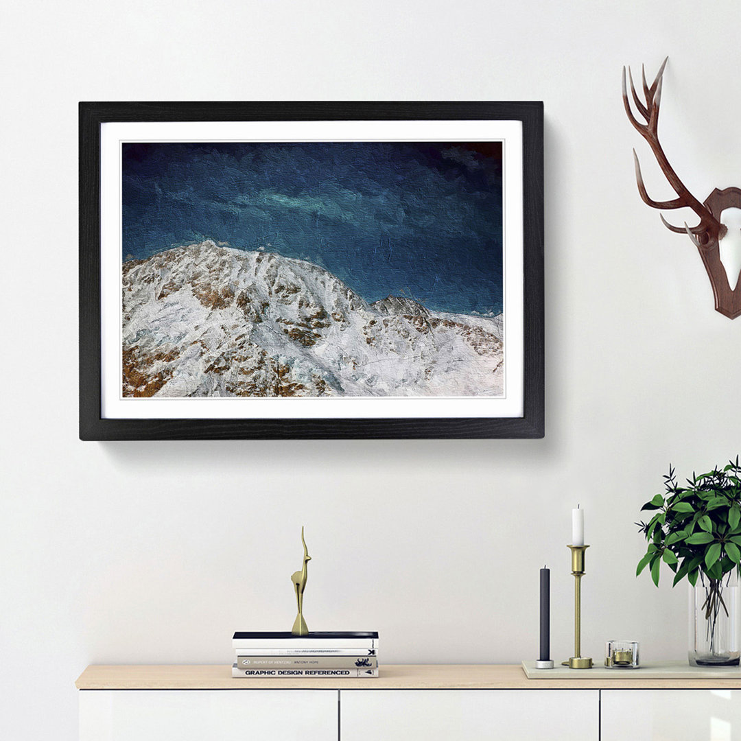 Denali McKinley Mountain in Alaska - Picture Frame Painting Print