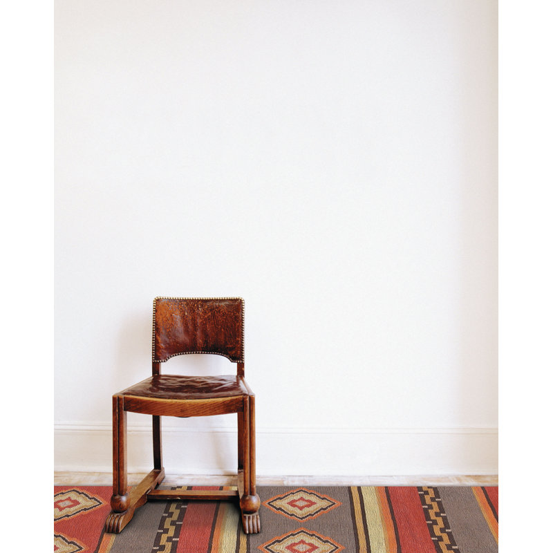 Mesa Wool Southwestern Area Rug in Red, Runner 3' x 7'