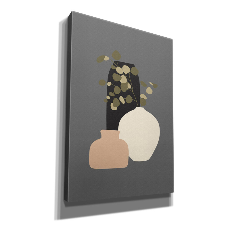 'Three Vases 3' by Incado Canvas Wall Art, 26" H x 18" W x 0.75" D
