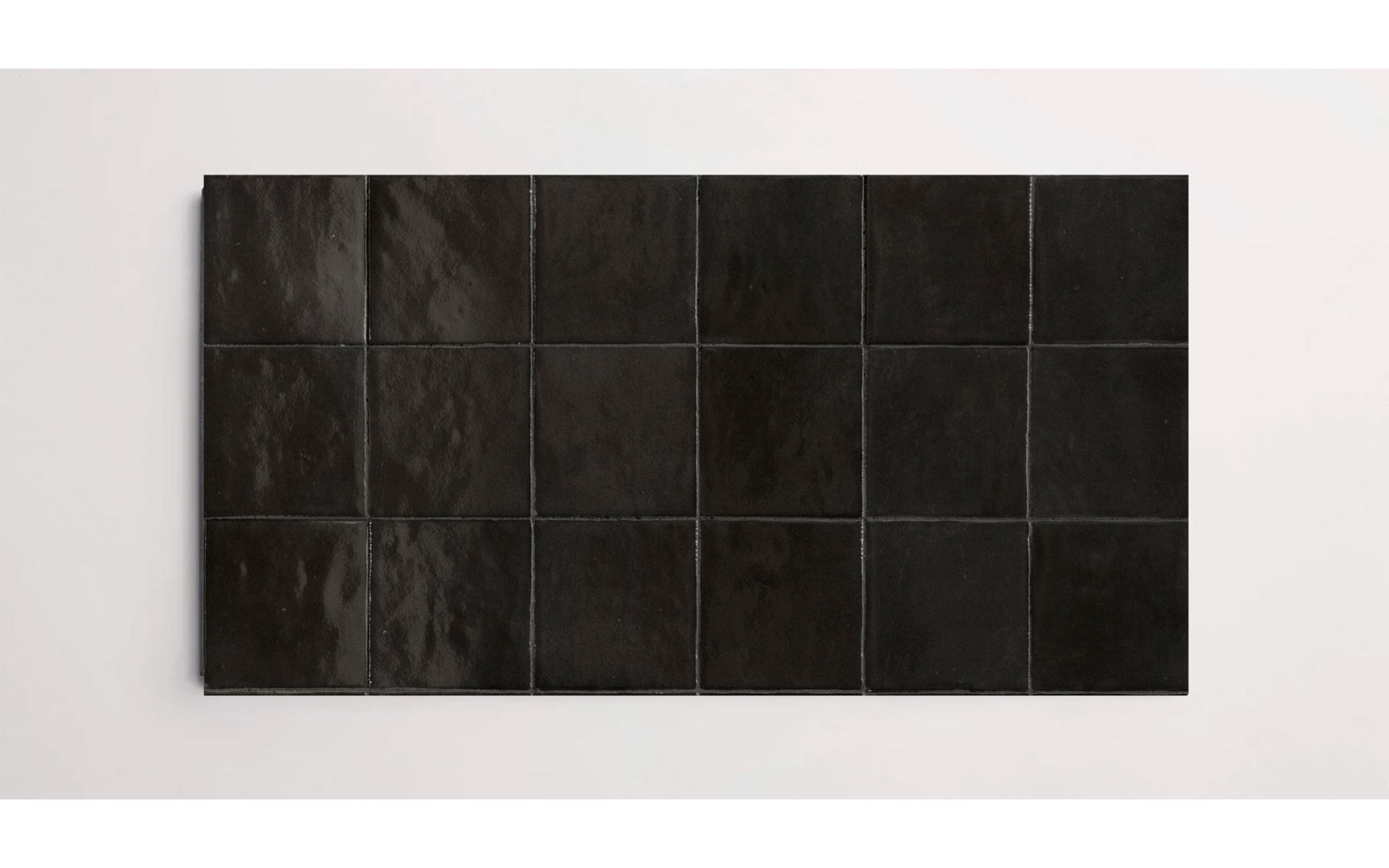 Greenwich 4" x 4" Glossy Tile, Nero
