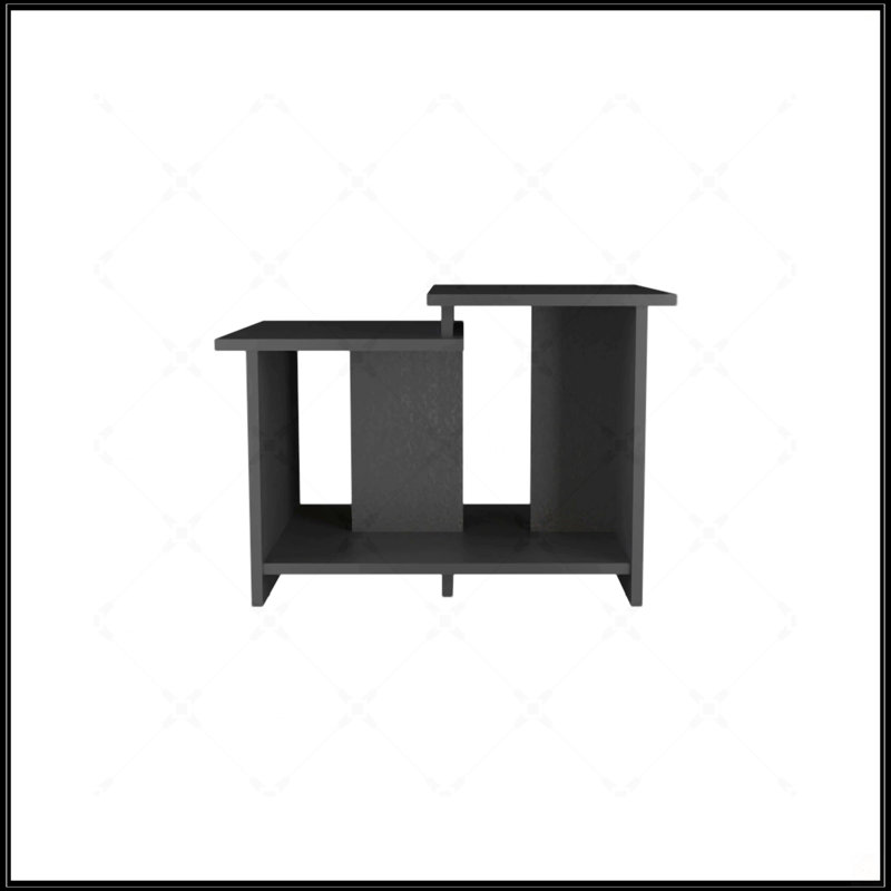 Coffee Table With Open Storage, Black