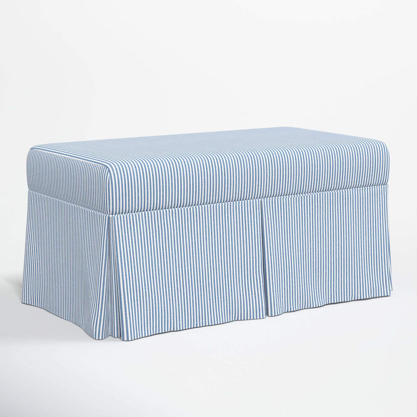 Chaplin Storage Bench, Prep Stripe Blue