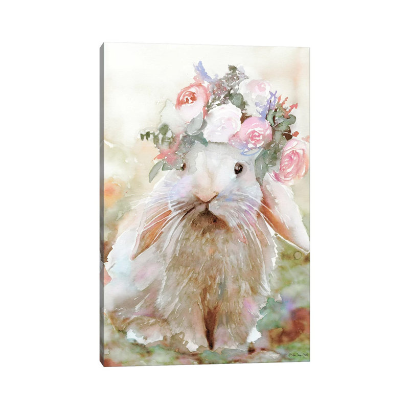 Bunny Sophia - reproduction d'art, H 40 po x l 26 po x P 1,5 po, Toile tendue
