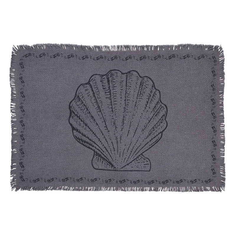 Napperon en coton 18 "Harper, Gris