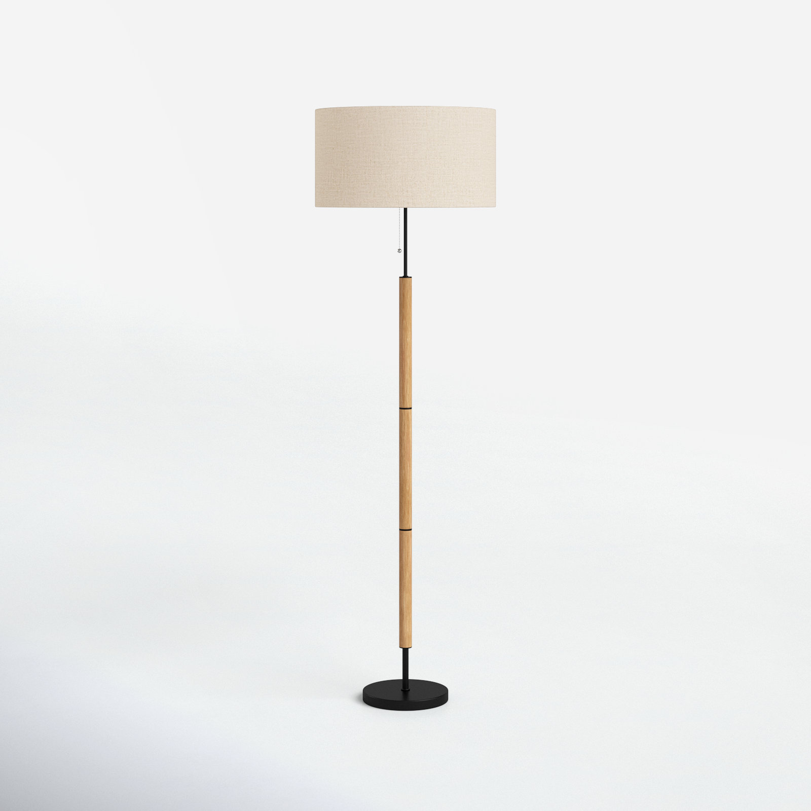 Fernando 65.5'' Floor Lamp, Brown/Black, White
