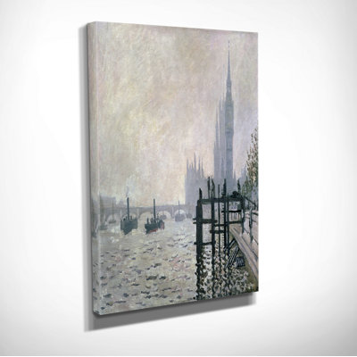 « the thames » par claude monet, reproduction d’art sur toile tendue