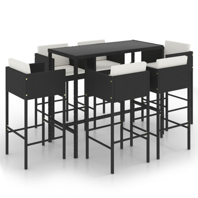 Garden Bar Set with Cushions