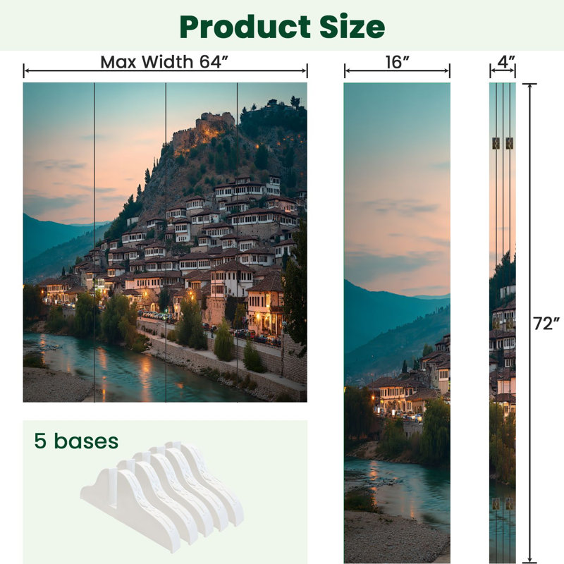 Cloison pliante 4 panneaux Royal Berat