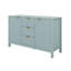 Buffet Wave Design avec 3 tablettes réglables, armoire d'entrée avec 3 tiroirs et portes à fermeture en douceur, poignées en métal-274584221