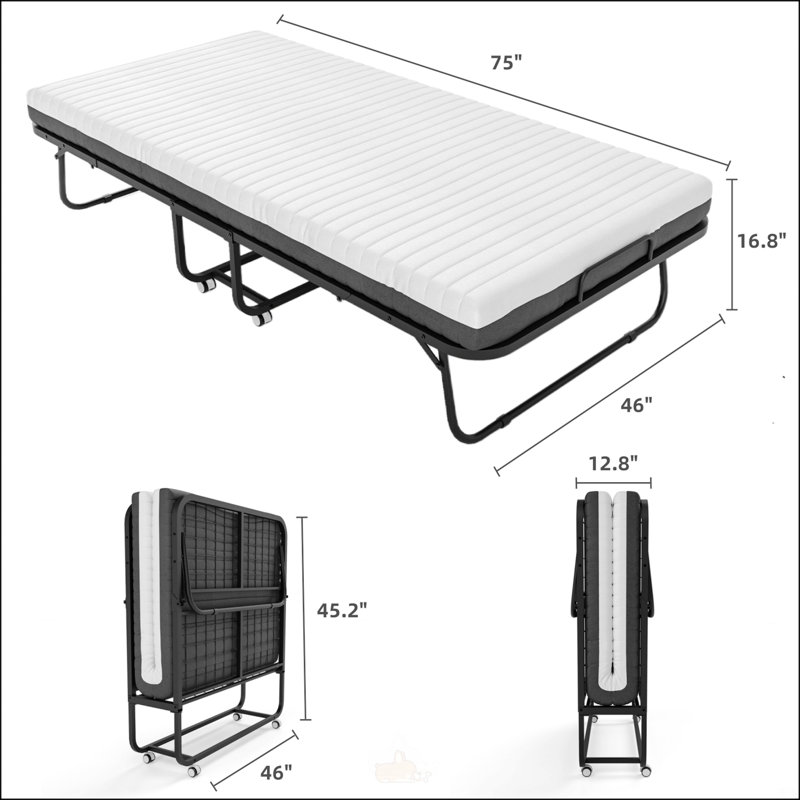 Lit pliant avec matelas