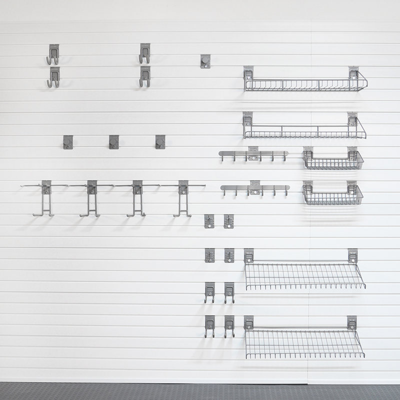 Steel Slatwall Bin Piece Set