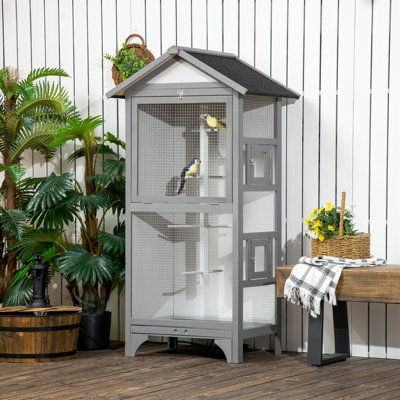 Cage à oiseaux en bois 60 po