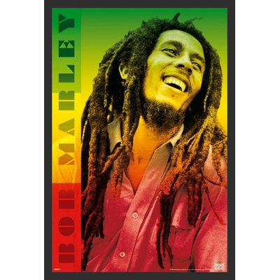 «Bob Marle Colors», impression sur affiche encadrée