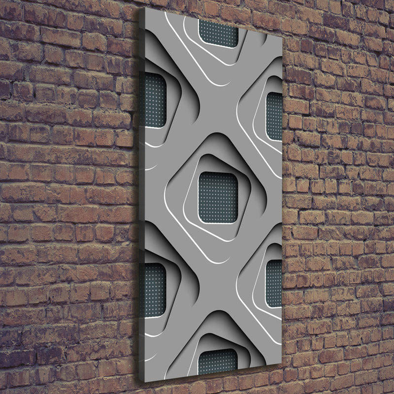 3D Abstraction 1 Piece Wrapped Canvas Wall Art