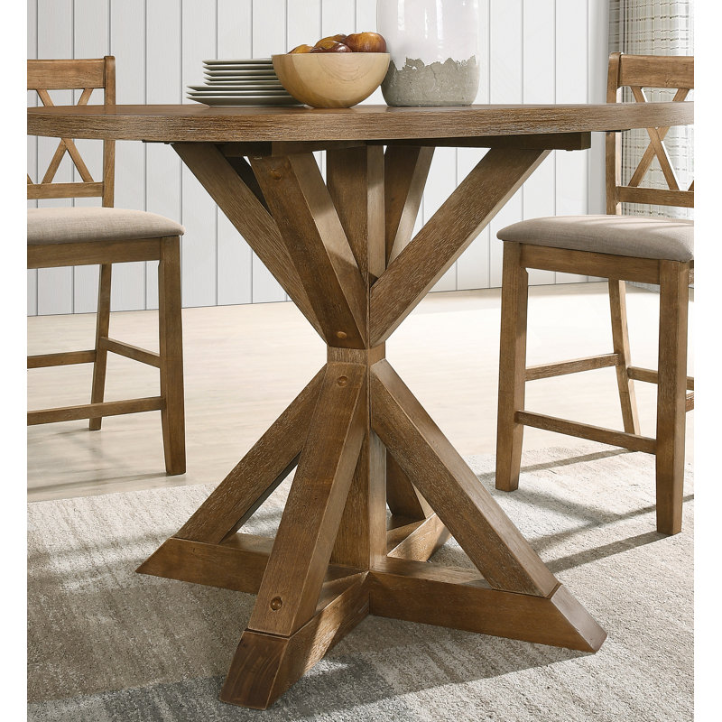 Windvale Cross-Buck Base Counter Height Dining Table