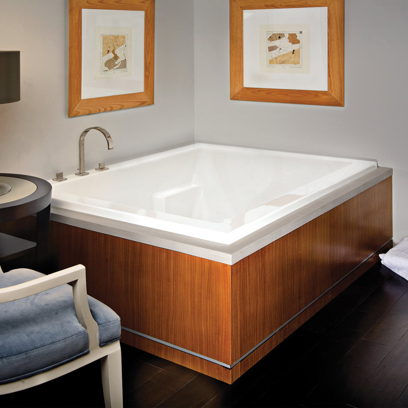 Baignoire à air encastrable 66,75 po MTI Solutions 9, Blanc
