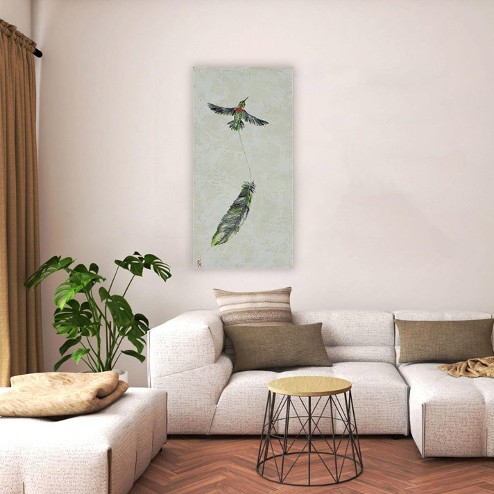 "Vivid Flutter", art mural sur toile, Toile tendue, H 24 po x l 12 po