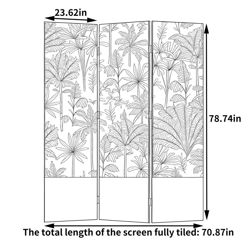 Coiscou, 78.74" H x 70.87" W x 1.57" D