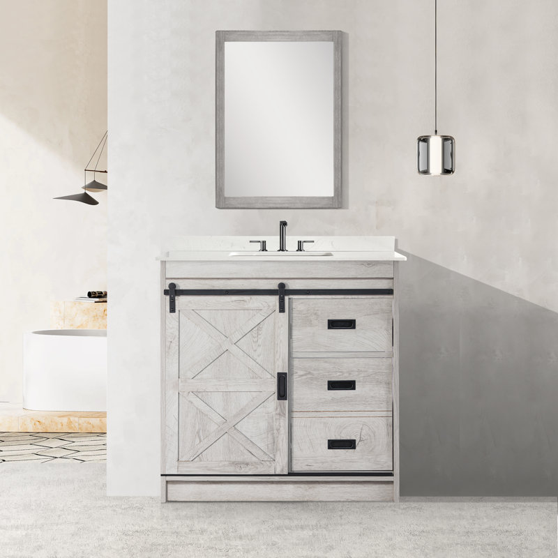 Meuble-lavabo rustique 36 po