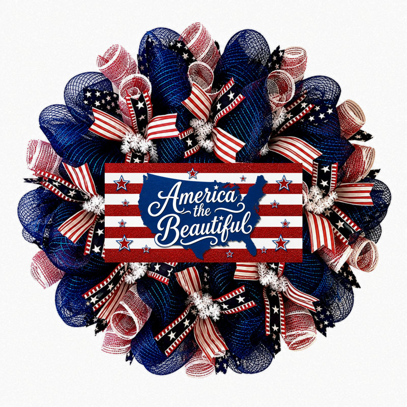 Couronne patriotique America The Beautiful Stars and Stripes