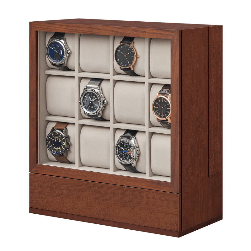 Manufactured Wood Watch Box +, Brown