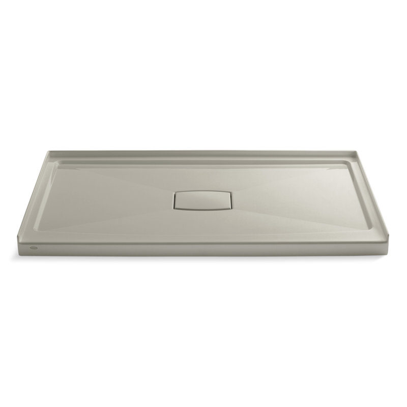 Archer 60" x 36" Single Threshold Center Drain Shower Base, Sandbar