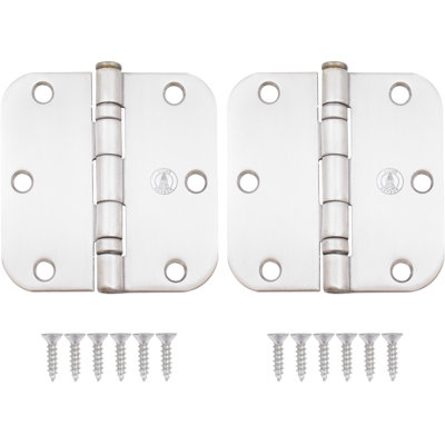 Charnières de porte à roulement à billes 3-1 / 2 ", coin de rayon 5/8"
