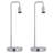 Hamidah 46Cm Polished Chrome Table Lamp Base Set