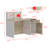 Rectangle Solid + Manufactured Wood Reception Desk with Filing Cabinet