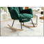 Chaise berçante confortable en tissu Teddy avec repose-pieds réglable pour la détente et la longévité-514572644-514572667
