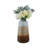 Sculptural Gradient Design Glass Table Vase for Home Decor - Decorative Tapered Tall Flower Vase Accent for Entryway or Bathroom Display - Gray & Silver-35608867-41184997-41184998