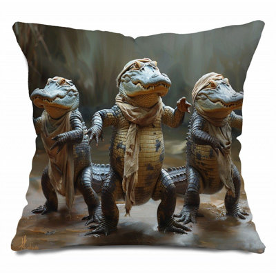 Aliens Science Fiction Reversible Throw Pillow