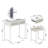 Irmlind Dressing Table with Mirror