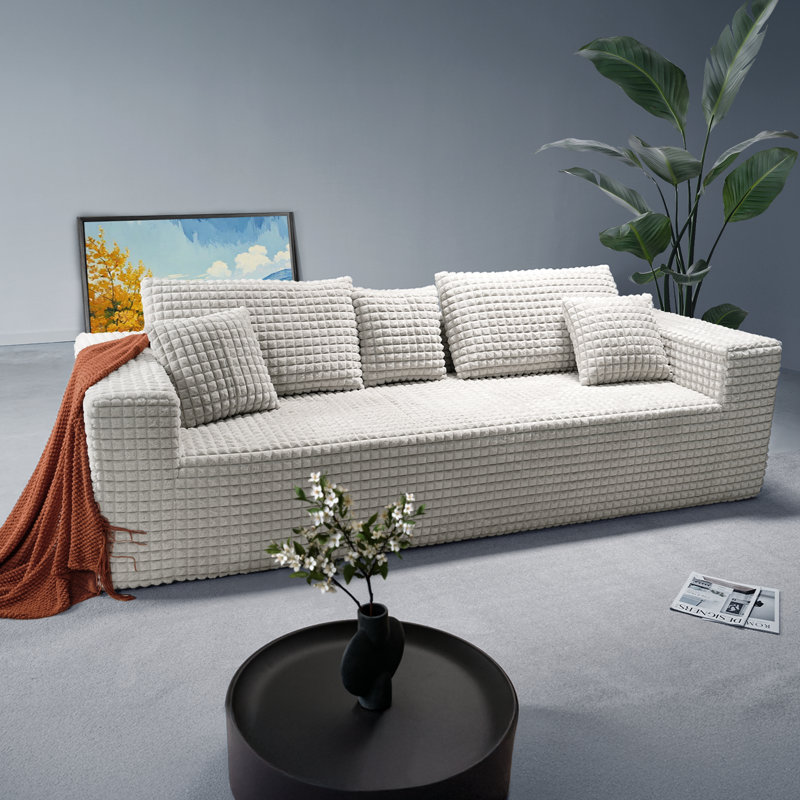 3 Seater Corduroy Sofa, Beige