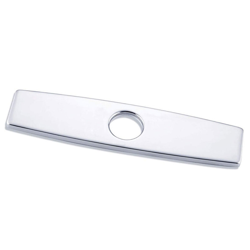 Plaque de protection pour trou de robinet de salle de bain 10 po Wovier, Chrome