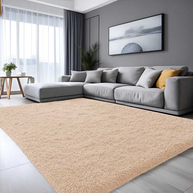 Solid Colour Shag Area Rug