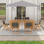 Alanson 78.74'' Rectangular 7 - Person Outdoor Dining Set-864924897