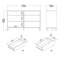 Ensemble de chambre à coucher 2 pièces Ikast - Commode double 6 tiroirs et table de chevet, hickory Jackson / blanc-132269778