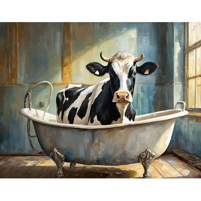 «Cow Bathaign 2» sur toile